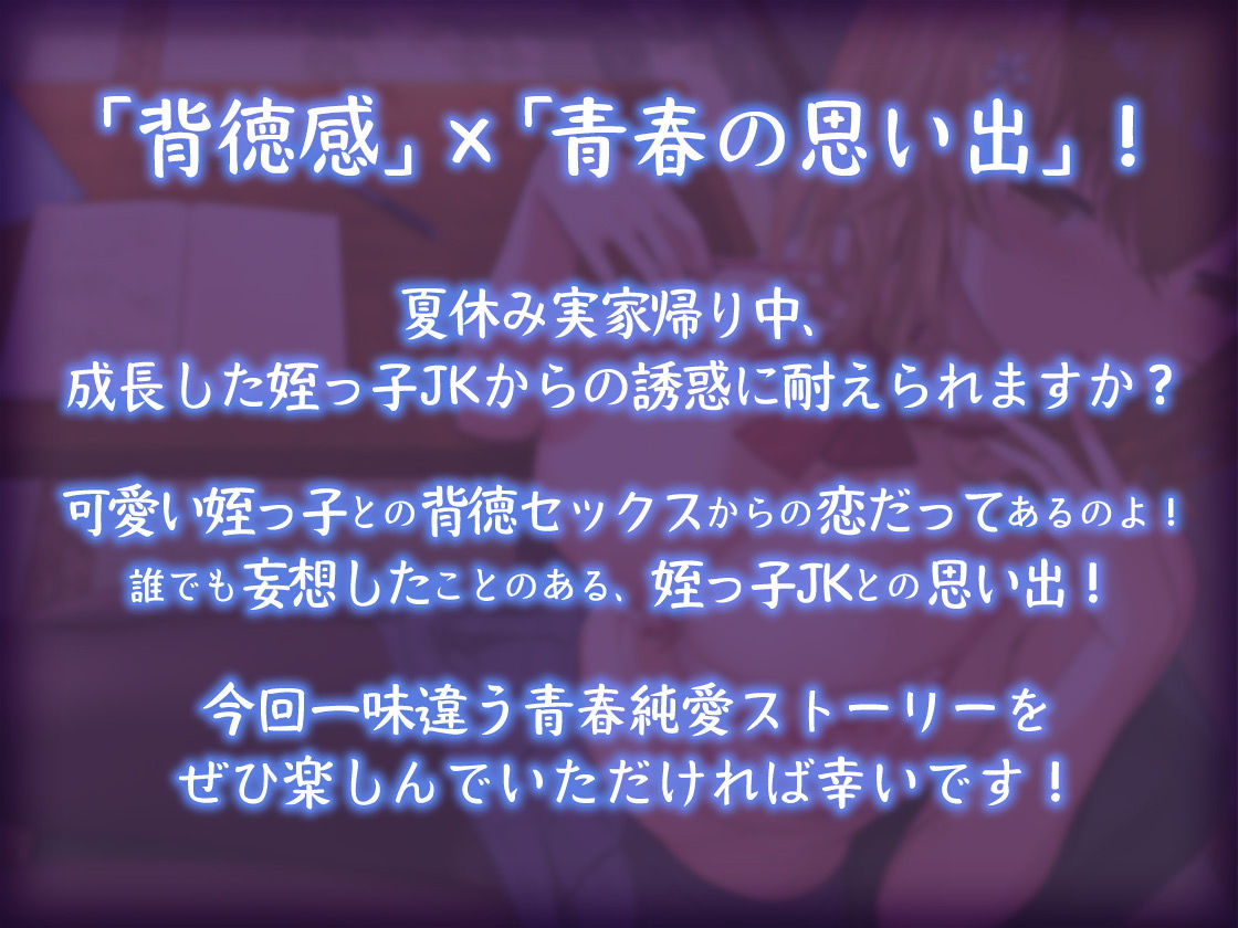 【青春純愛妄想系】姪っ子JKと過ごす甘々夏休み〜背徳の初体験と忘れ得ぬ日々〜(m3t) - FANZA同人