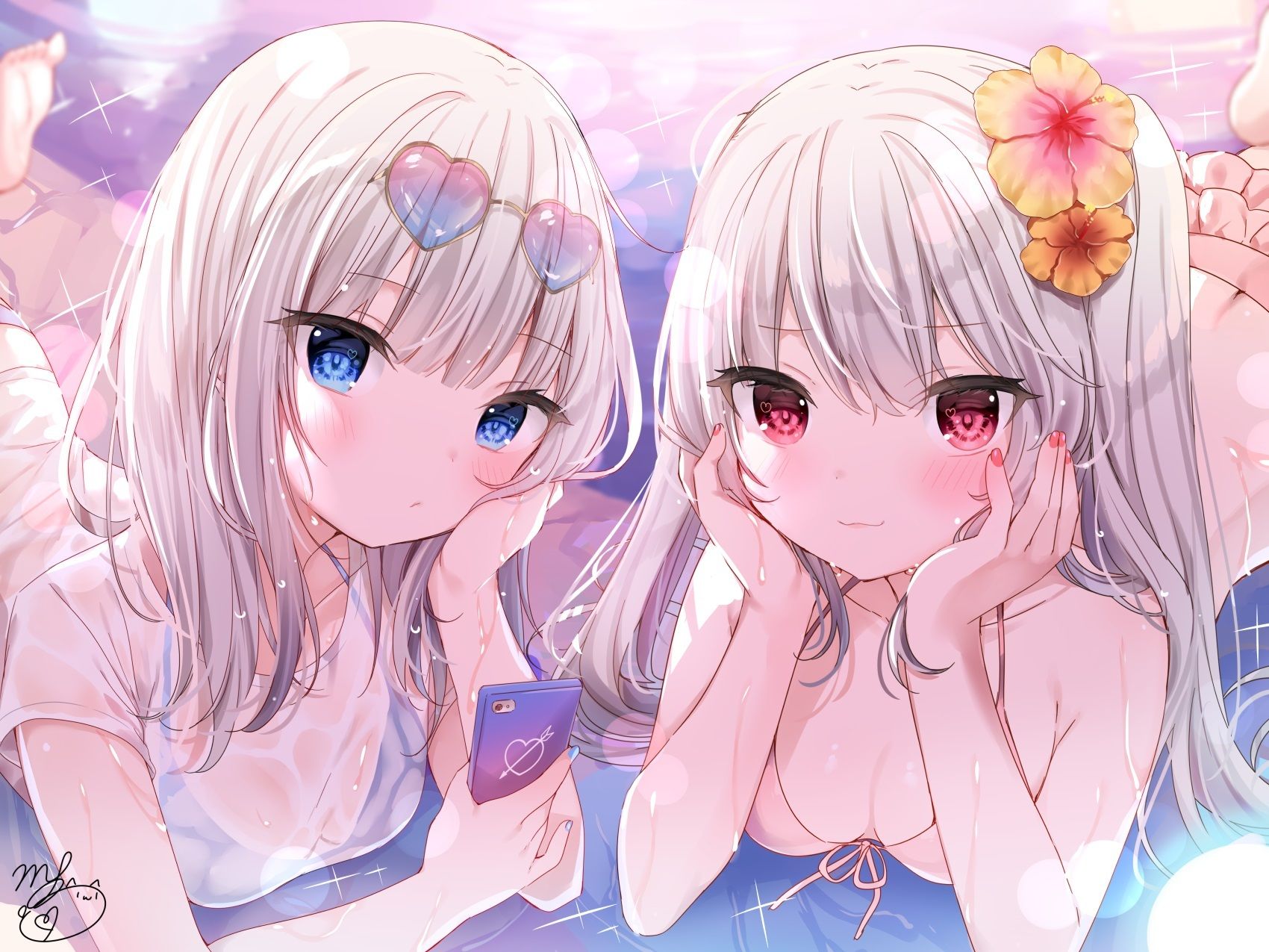 白ギャルSUMMER DREAMS！ ＃ハメ映え小悪魔ダブルセックス♪【KU100収録】 画像1