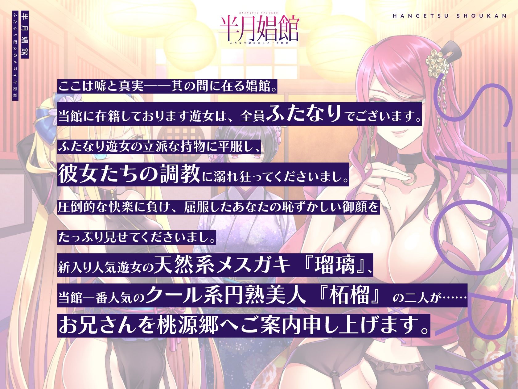 【天然系メス〇キ×クール系円熟美人】半月娼館〜ふたなり遊女のメスイキ艶宴〜 画像2