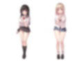 【ギャル×優等生】えっちなJK二人とあまあまイチャラブ性活♪【KU100】