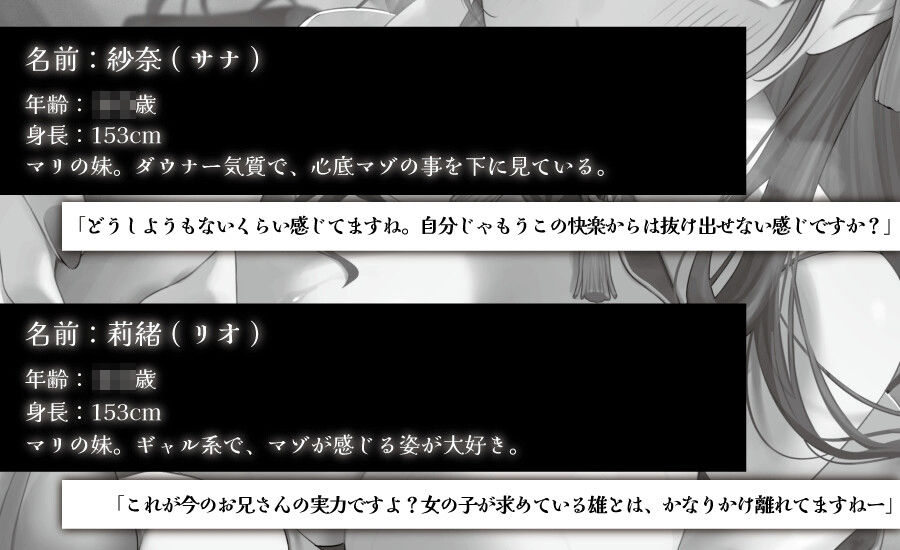 意地悪三姉妹のシコシコ誘惑 おちんちんがダメダメになる クソマゾ向け悶絶オナニーサポート 画像3