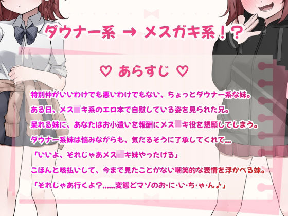 ダウナー系妹はメス○キの天才だった！？ 〜ど下品メス〇キ淫語でお兄ちゃんの雑魚チンポ虐めてあげる〜 画像2