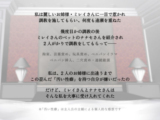 ミレナナ結【百合・乱交】お姉様に導かれ男達に犯●れたいという願望を叶えるあなた【女性視点バイノーラル・第三者視点あり】 画像4