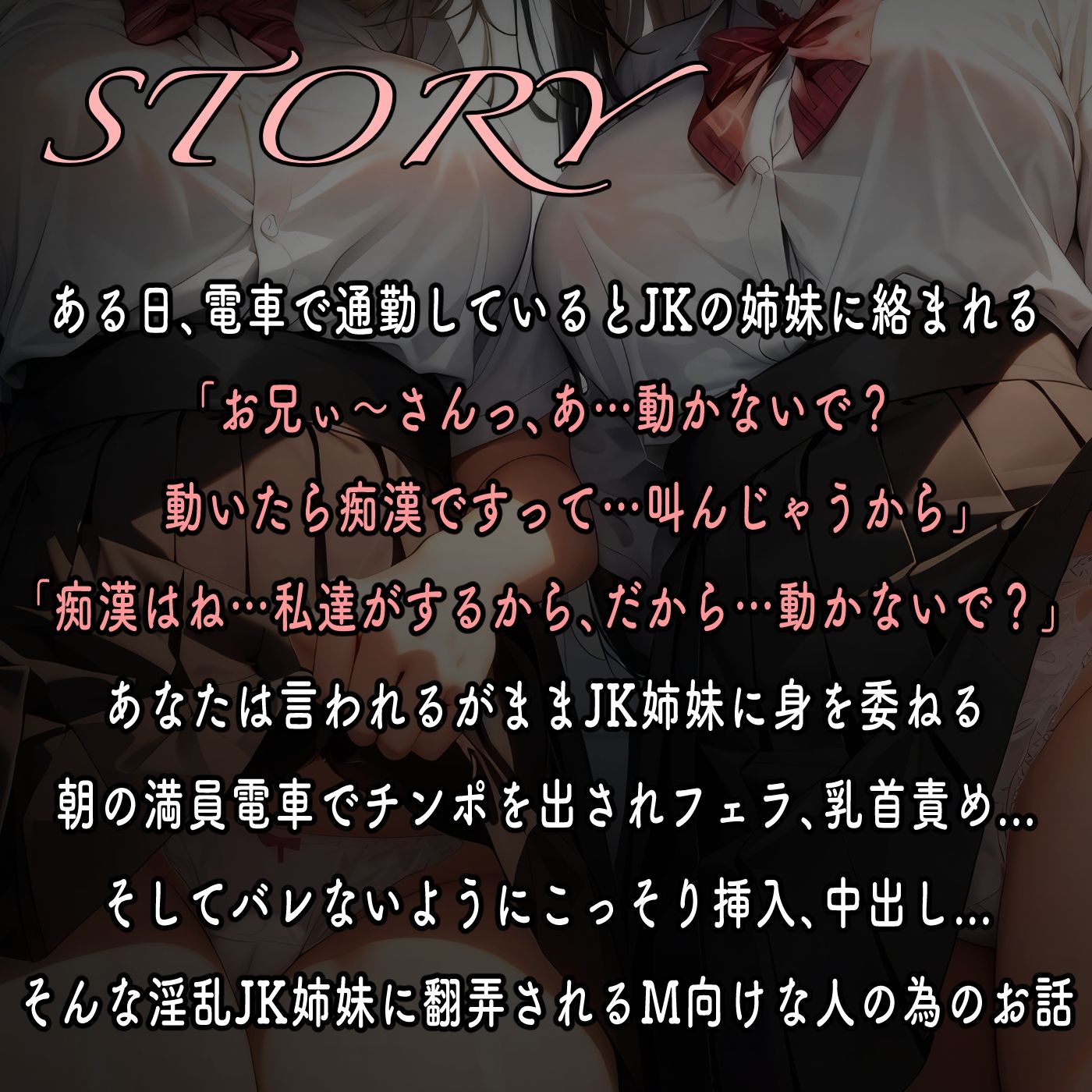 射精するまで降ろしてあげません♪〜ドスケベJK姉妹のWおまんこ逆痴●電車〜 画像2