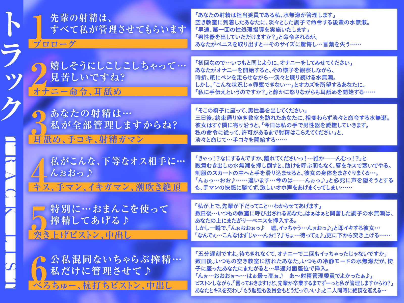 射精管理委員に淡々と事務シコさせられて溜まってたので、反撃してどっちが上かわからせました♪（KU100マイク収録作品） 画像3