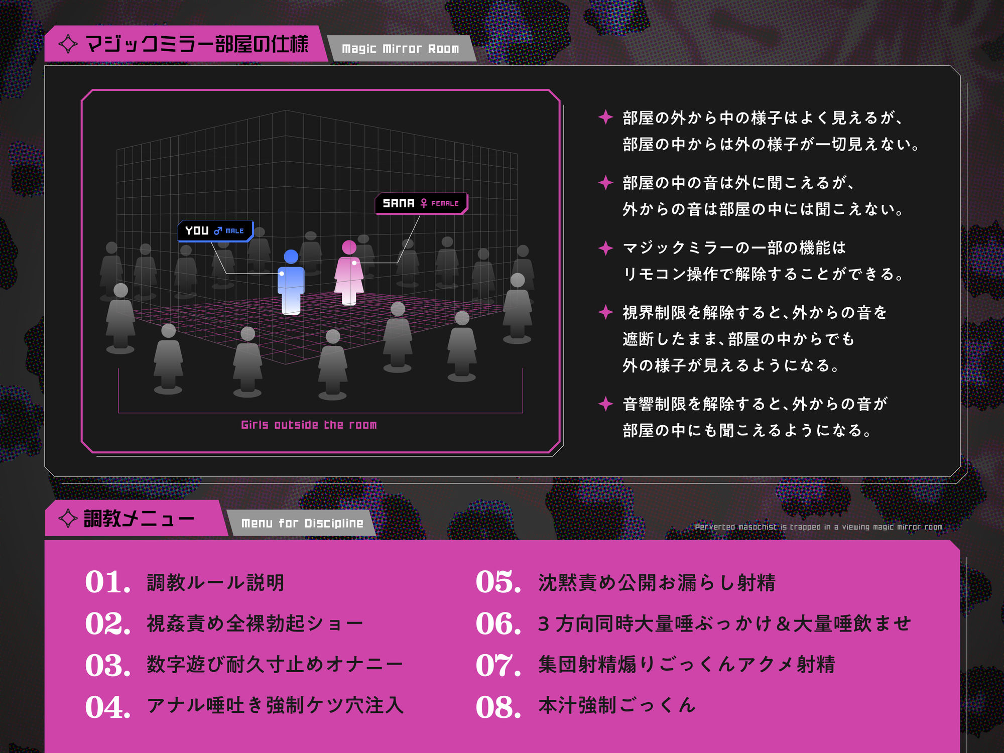 変態マゾを追い詰める視姦マジックミラー部屋！公開お漏らし・ごっくん射精調教 画像3