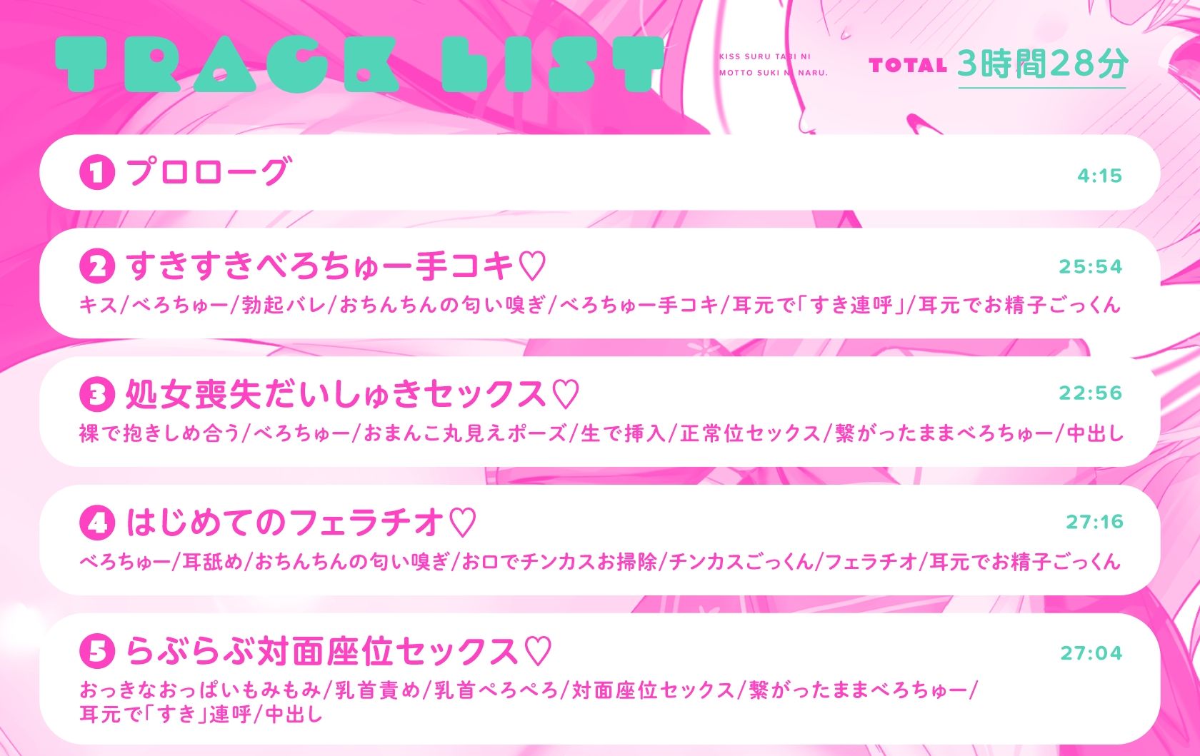 キスするたびにもっと好きになる。〜教え子JKとのあまあまべろちゅーせっくすらいふ〜【KU100ハイレゾバイノーラル】 画像3