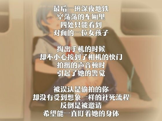 【中国語注意】深夜地下鉄の秘密の誘い 〜私の一番恥ずかしい姿、撮ってくれない？〜 画像2