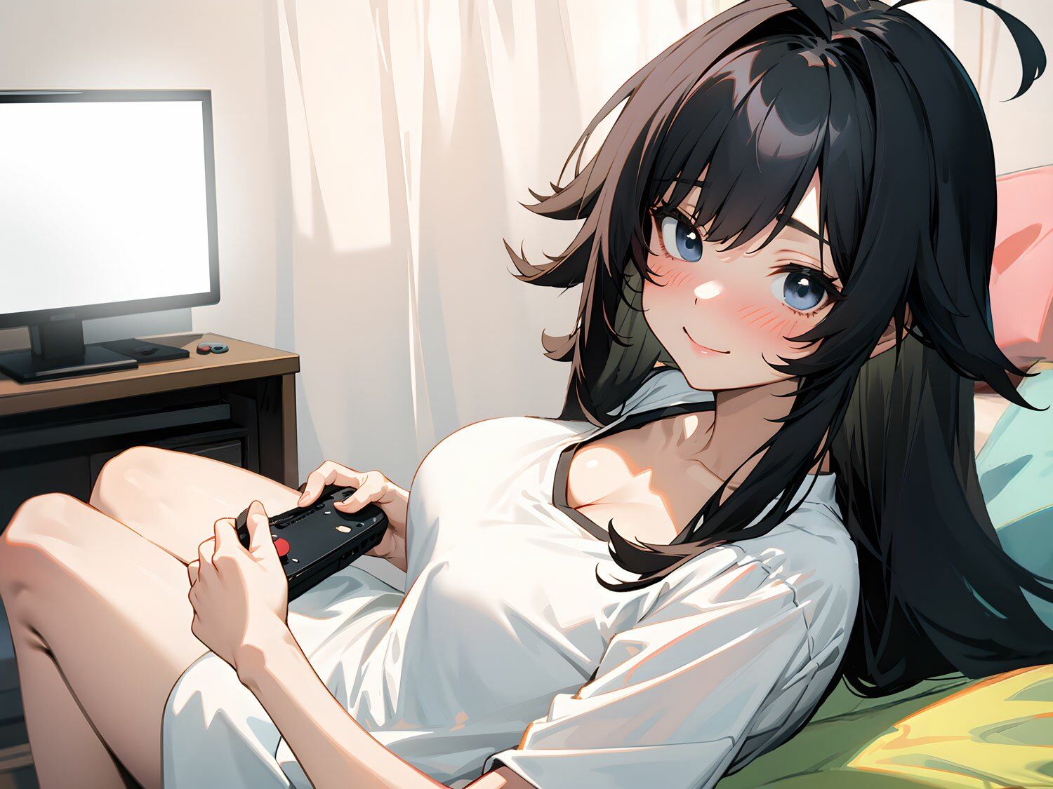 ゲーマーの巨乳引きニート幼馴染は欲求不満〜強●罰ゲームで密着汗だくなま搾精えっち〜 画像4