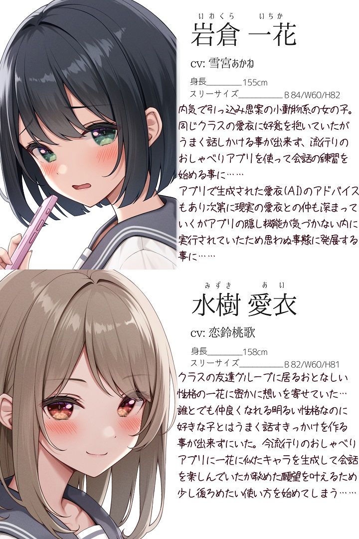 【TS百合】憧れの彼女に焦らされる私は百合堕ちする【KU100】 画像3