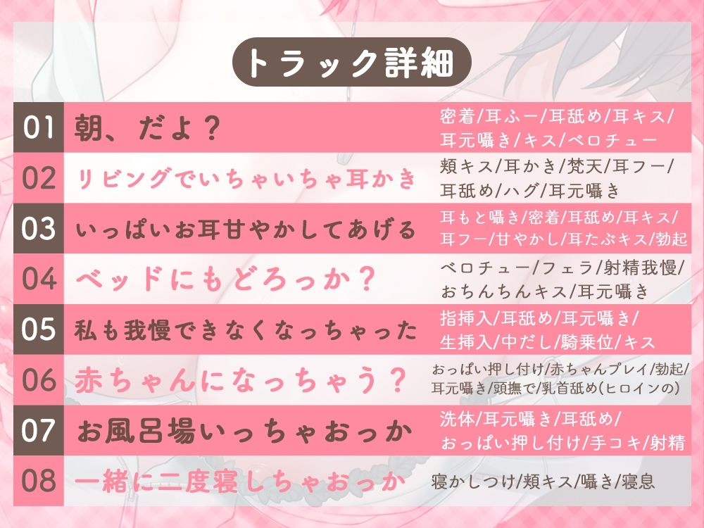 【密着多め】キスが大好きな彼女に、いちゃいちゃ甘えられて、お口も耳も身体も舐めとかされる休日♪ 画像3