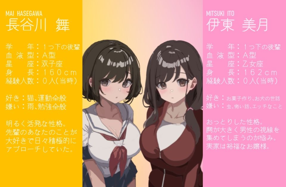 サンプル画像1:前まで僕のことが好きだったのにW（ダブル）〜後輩2人を他のオスに奪われ、ザコオス認定されてボコられるお話〜(YAO) [d_530088]