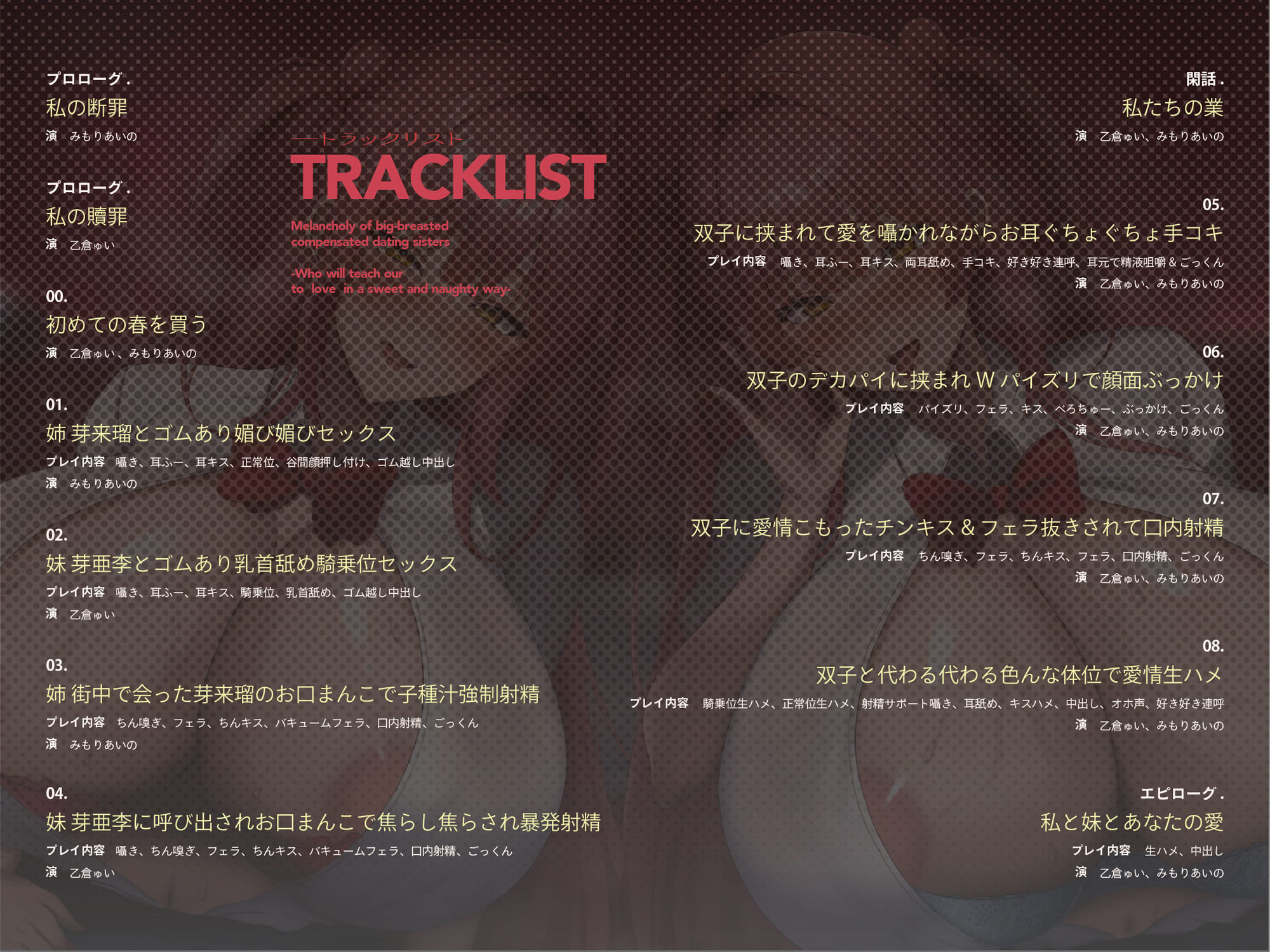 サンプル画像6:【1000 DL達成でえち事後イラスト】ワケあり爆乳援交姉妹の憂鬱〜甘々えっちで愛してるを教えてください〜【KU100】(かずたまそふと) [d_534671]