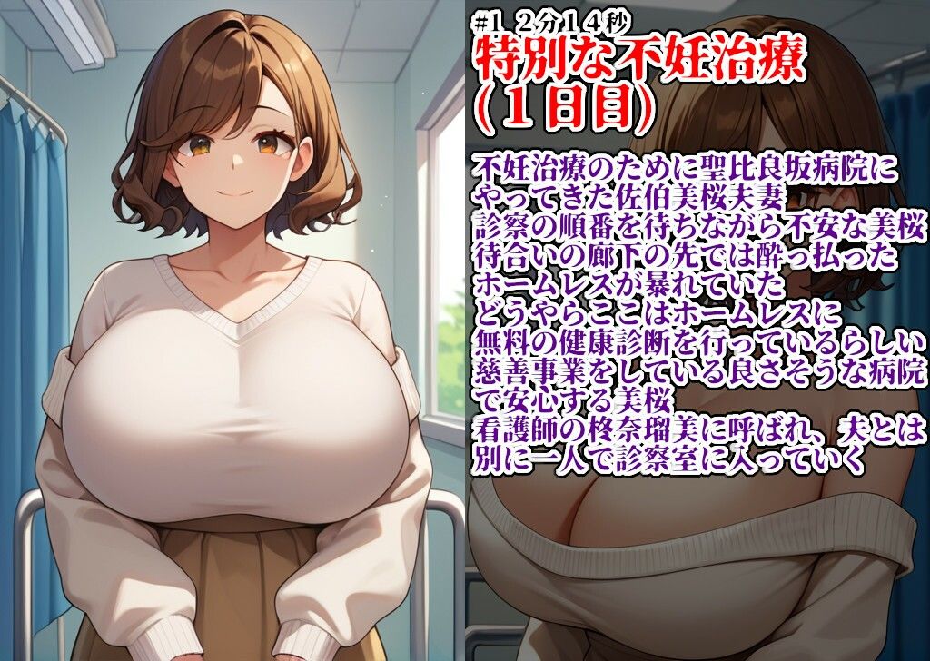 サンプル画像3:【無様托卵NTRシチュ】托卵悪徳病院 悪徳医師とドS看護婦による過激な羞恥快楽不妊治療 爆乳スリムな若妻がオホ声寝取られ托卵雌豚になっちゃいました♪(処女っ娘企画) [d_546750]