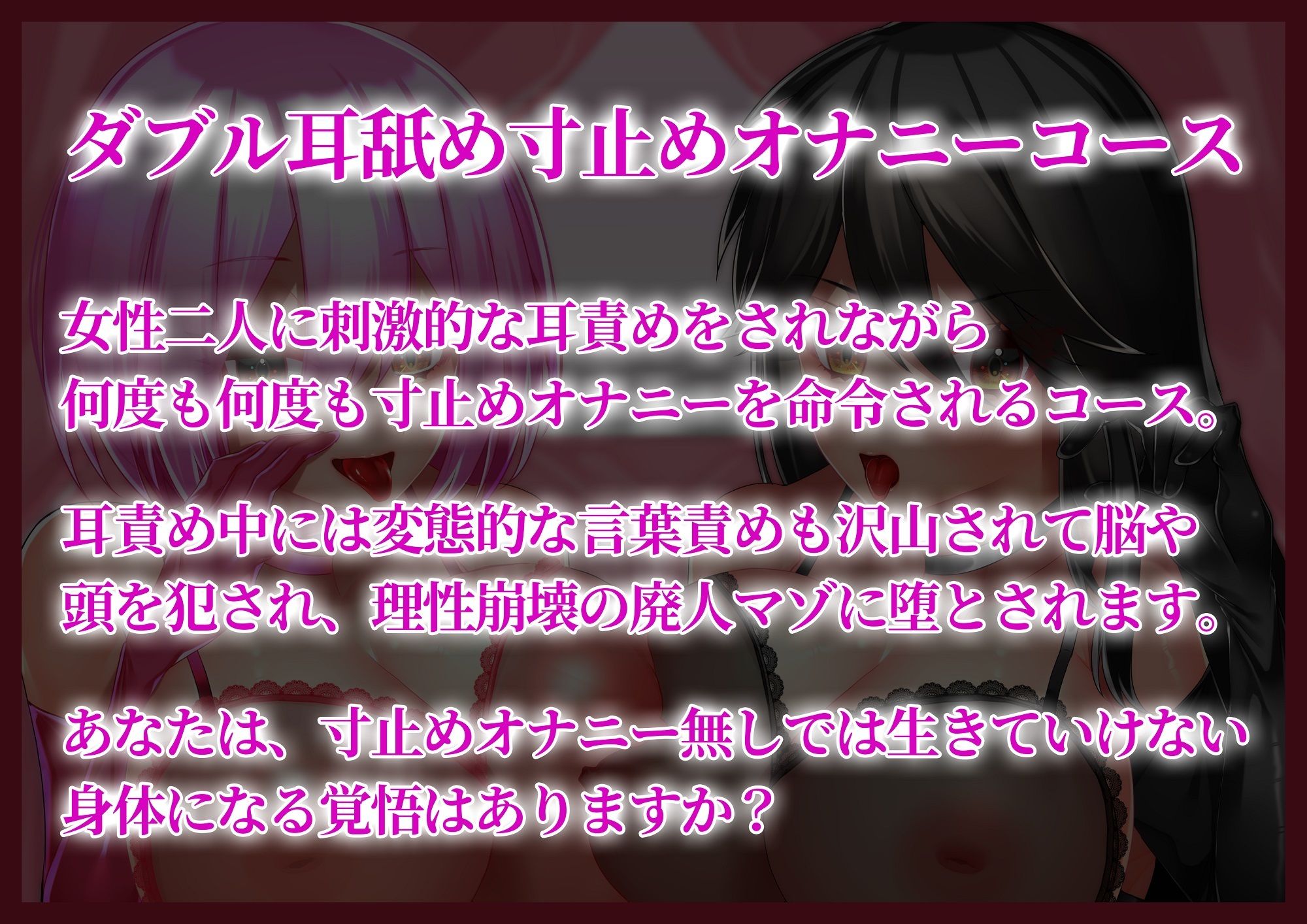サンプル画像2:【バイノーラル】あなたの理性を壊す ダブル耳舐め寸止めオナニー音声(変態マゾ研究所) [d_555971]