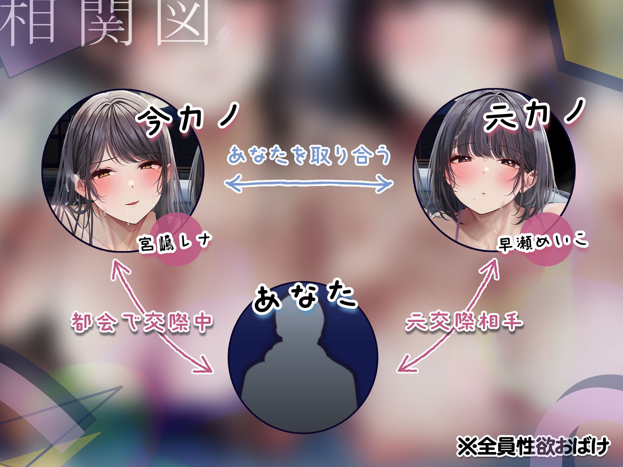 サンプル画像3:エロい（モト）カノ。〜♯ぼくにどっちがエッチかカラダで選ばせる彼女たちとのこと。〜(シロイルカ) [d_559641]