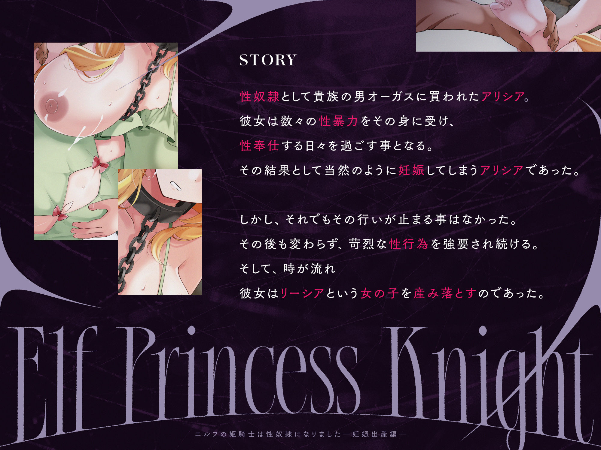 サンプル画像1:エルフの姫騎士は性奴●になりました〜妊娠、出産編〜(りょーじょくくらぶ) [d_560677]