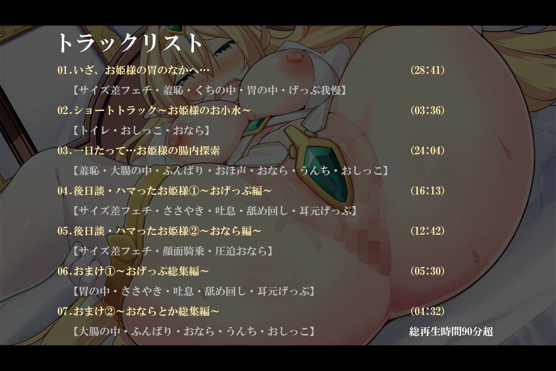 サンプル画像2:【げっぷ・排泄・体内探索】宝石をのんだお姫様のたとえ胃のなか腸のなか…(乃村軒) [d_563116]