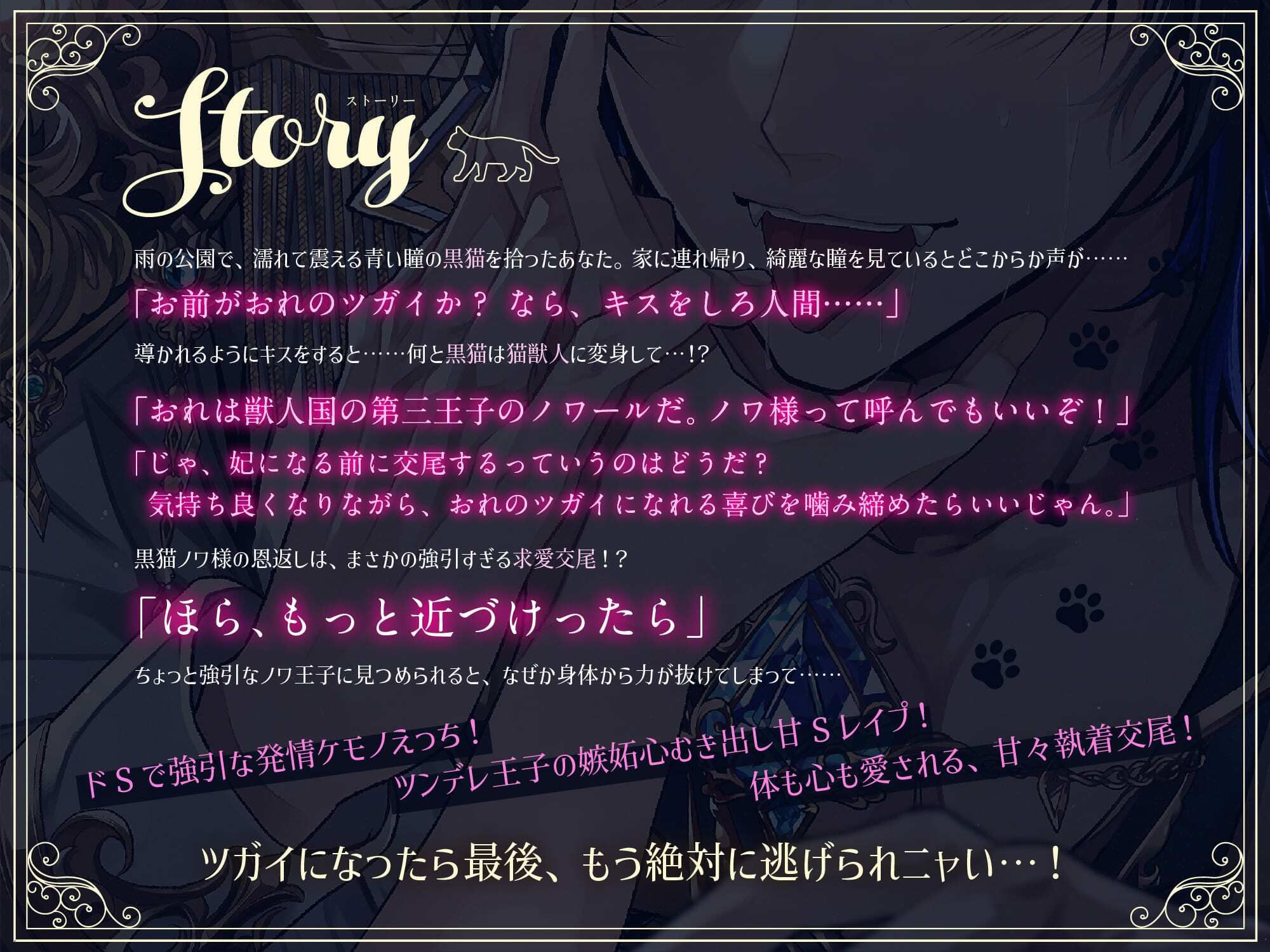 黒猫ノワ様のエッチな恩返し。〜ツンデレ甘S猫王子の執着交尾から逃げられない【嫉妬レ●プ×溺愛求婚】 画像1