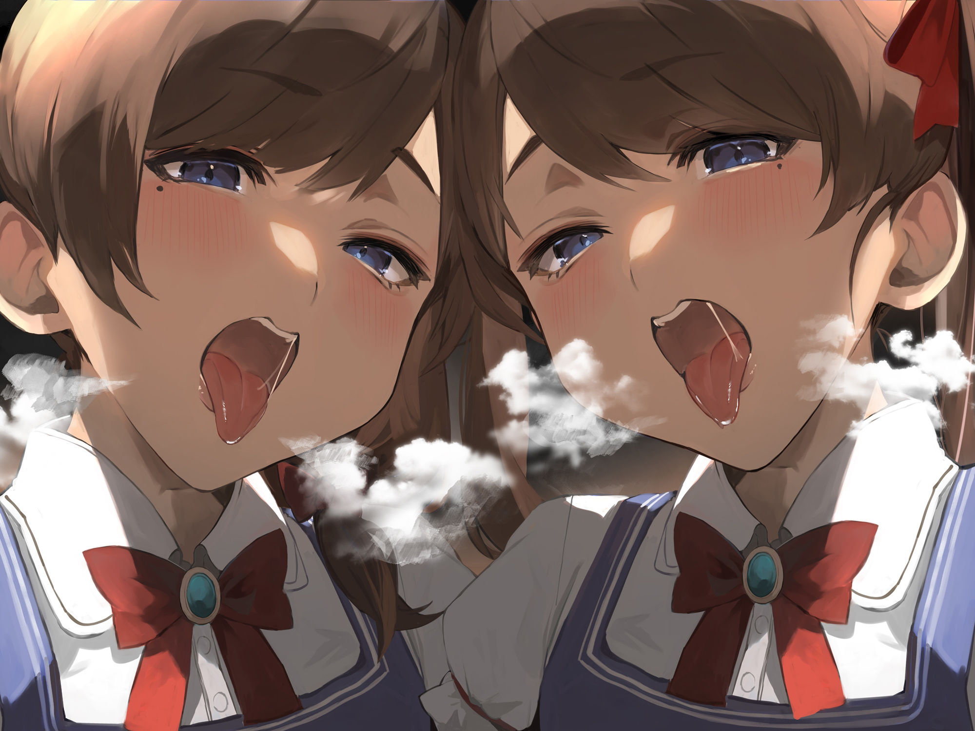 サンプル画像4:3限目:耳舐め ［日直］ 西園寺瑠璃・西園寺亜美【CV:山田じぇみ子】(ざこざこお兄さん取締実行委員会) [d_567497]