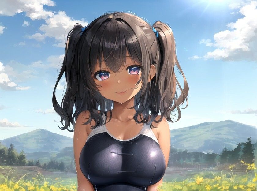 エッチな事を知らない褐色〇リ巨乳でスク水姿の姪っ子に叔父さんが大人の遊びを教えてみた話【水着/パイズリ/中出し】 画像3