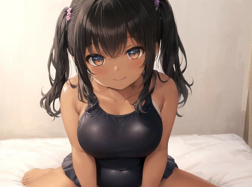 エッチな事を知らない褐色〇リ巨乳でスク水姿の姪っ子に叔父さんが大人の遊びを教えてみた話【水着/パイズリ/中出し】 画像4