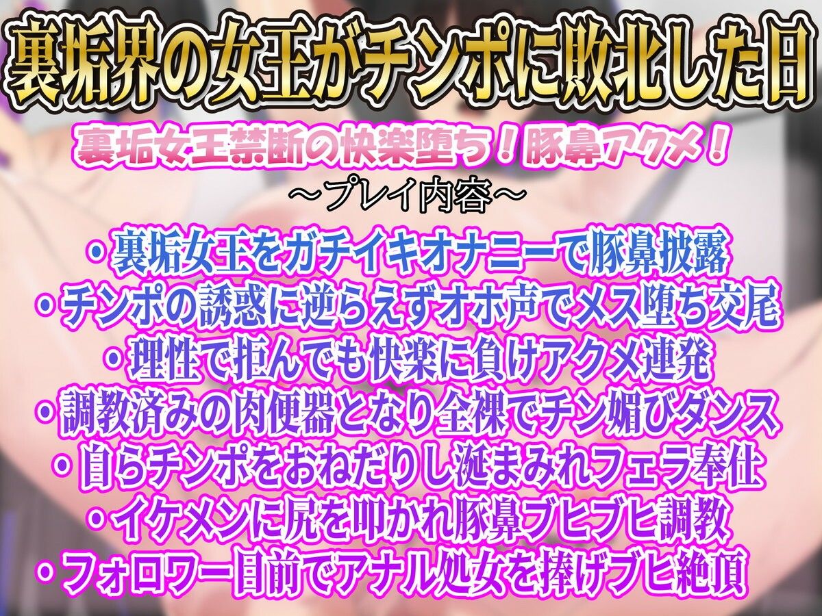 サンプル画像2:【豚鼻ブヒ堕ち】フォロワー脳破壊！手の届かぬオナニスト裏垢女子が突然オフパコ動画公開！調教交尾肉便器堕ち(ルヒー出版) [d_590844]