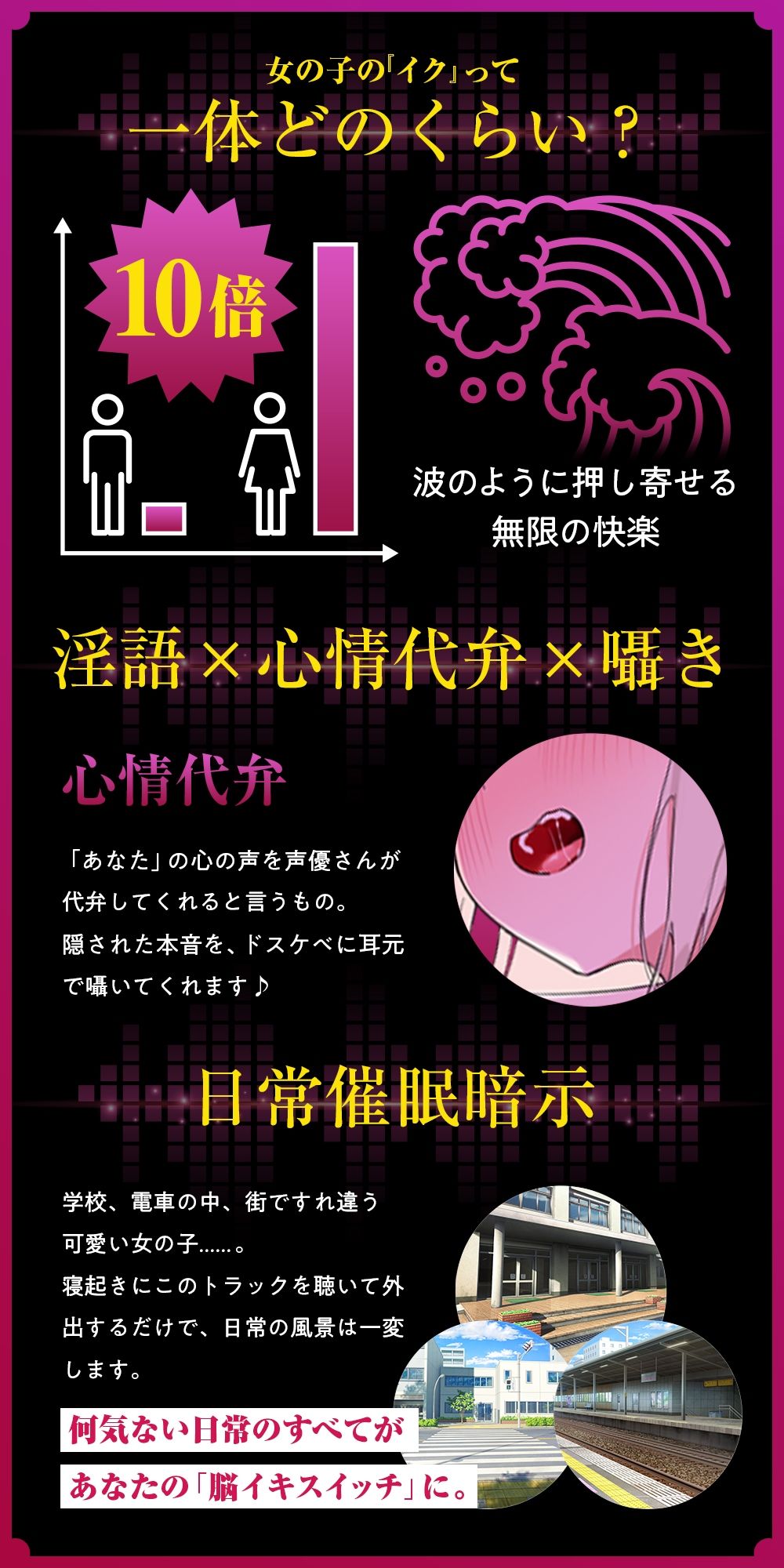 強●脳イキ催●〜7日間で堕ちるアナタの脳のイキ癖開発調教訓練〜【淫語×心情代弁×囁き催●】 画像3