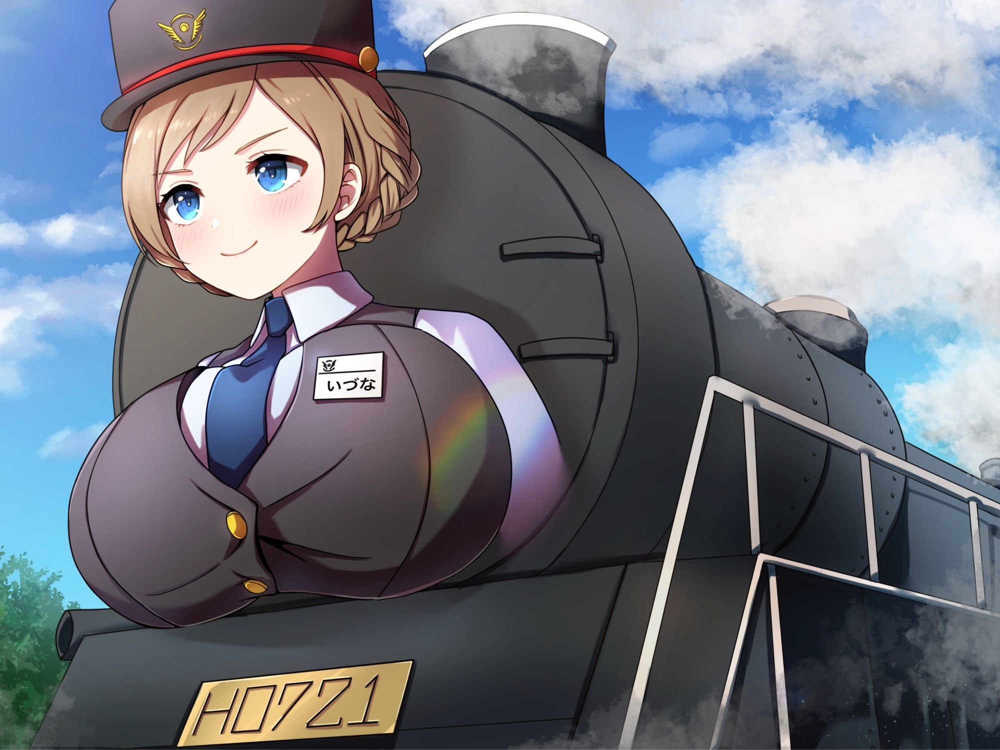 サンプル画像2:爆乳機関車いづなさん！〜おっぱいの大きな蒸気機関車のなんてことない日常のお話〜(ありがた屋) [d_597364]