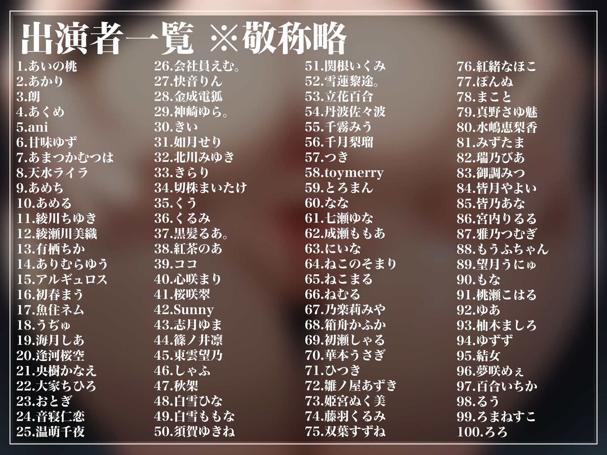 サンプル画像2:【実演オナニーオムニバス】新規録りおろし実演オナニー×100人、18時間40分超えの究極オムニバス！！(超究極) [d_597437]