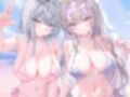 【KU100】白ギャルデカパイSUMMER BODY！〜ダウナー白ギャル2人組と仲良しビキニ野外デート3P♪〜