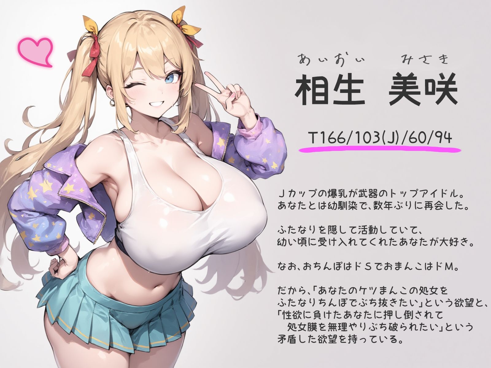 幼馴染のふたなり爆乳アイドルは、ドS童貞でドМ処女【耳舐め】 画像1