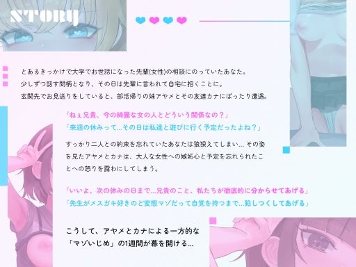 サンプル画像2:【本編約3時間・おまけ35分】どえっちWメ○○キのマゾお仕置き性週間！約束をうっかり忘れていたら執拗な淫語とフェチプレイでドマゾだと分からされました(メスガキぬまぬま) [d_600359]