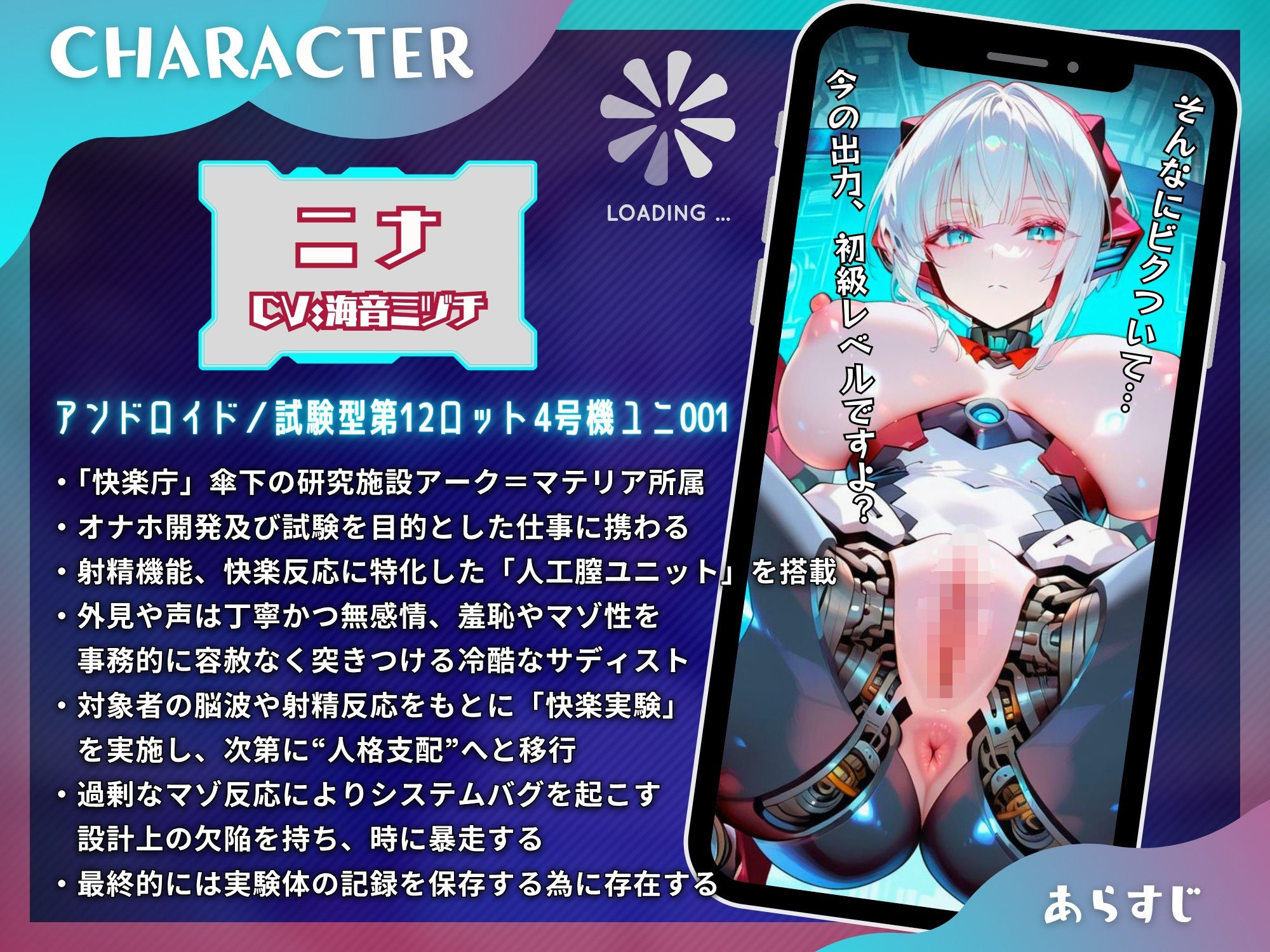 マゾちんぽを実験するアンドロイドは美しい記録を愛でる〜あなた様はオナホ開発の実験体として無情に搾精されます〜【ドM向け/KU100】 | Baked Strontium