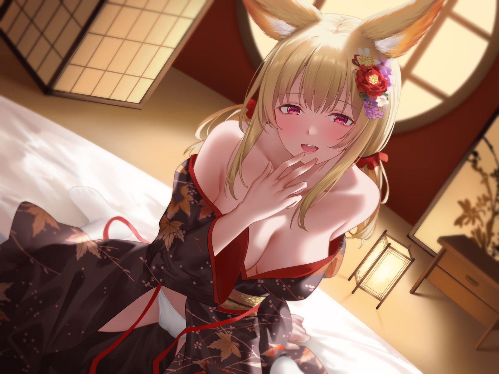 サンプル画像4:実は甘えん坊な狐さんの恋人になりたいご奉仕恩返し(うこんちゃん☆かんぱにぃ) [d_603170]