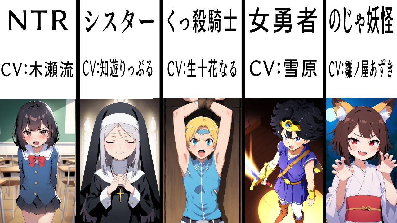 (出演声優10名)即落ち2コマパラダイス 画像3