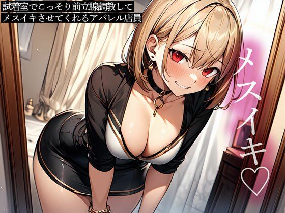 試着室でこっそり前立腺調教してメスイキさせてくれるアパレル店員