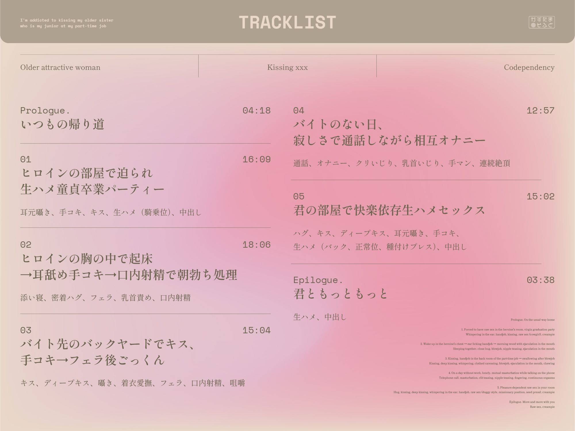 サンプル画像5:【28日間限定40％OFF＆差分付き】年上だけど後輩なバイト先のお姉さんとキス重ね密着キスハメ依存する【KU100】(かずたまそふと) [d_613244]