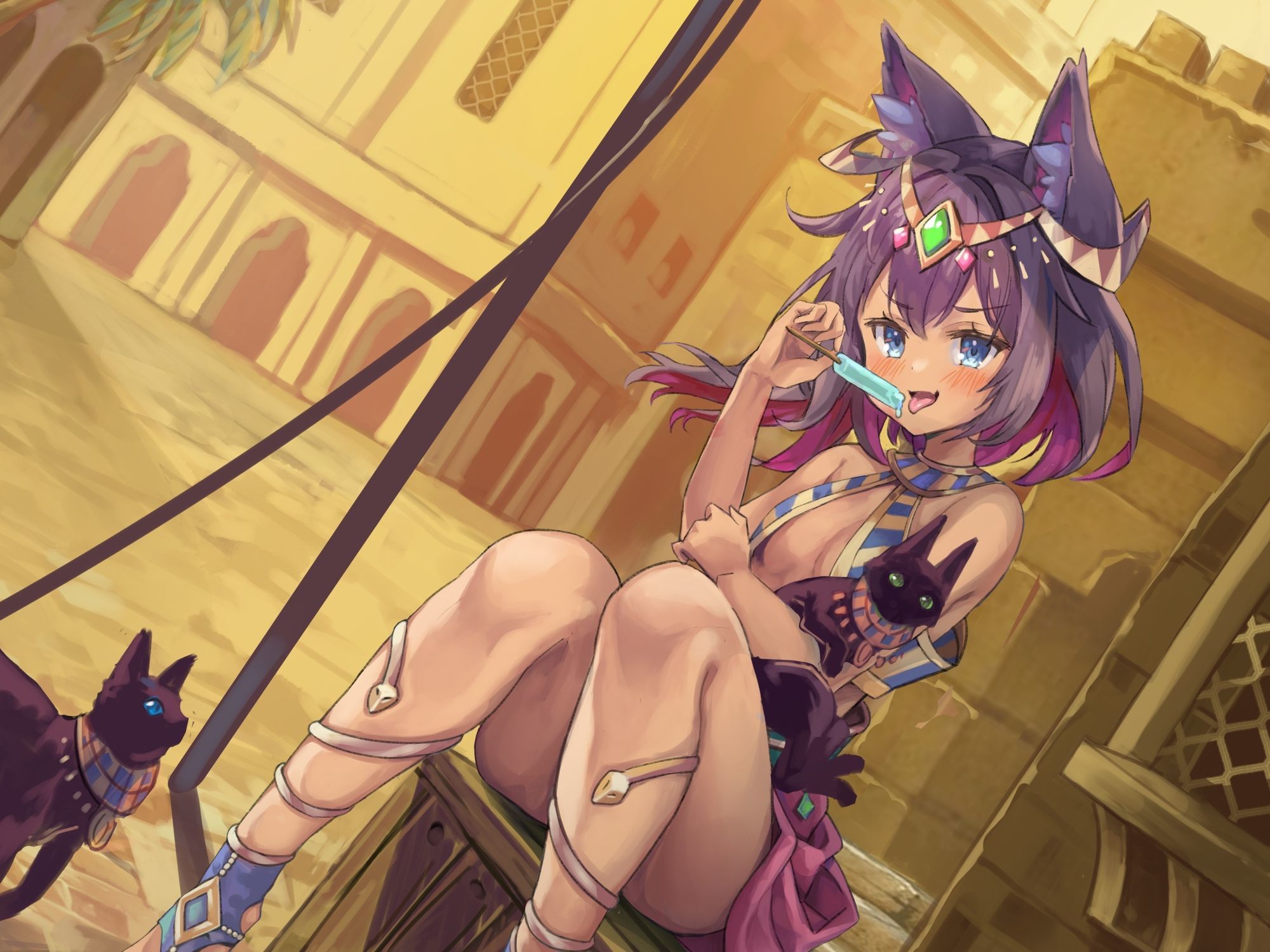 サンプル画像2:【にゃん喘ぎ】バステトちゃんの恩返し【チン嗅ぎ】(ありがた屋) [d_613435]