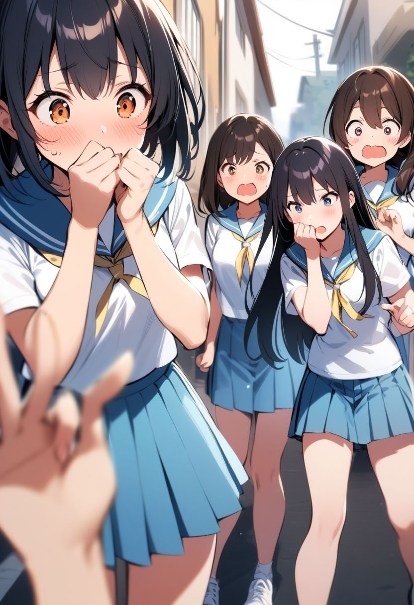 M男向けCFNMボイス 恥ずかしい短小包茎いじめ 女子校通学路編【第6話】軟弱な男子を全裸にして、小さな包茎チンポを丸出しで下校時刻の女子校の通学路を歩かせる虐め! 画像2