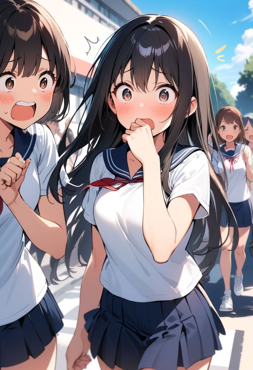 M男向けCFNMボイス 恥ずかしい短小包茎いじめ 女子校通学路編【第6話】軟弱な男子を全裸にして、小さな包茎チンポを丸出しで下校時刻の女子校の通学路を歩かせる虐め! 画像5
