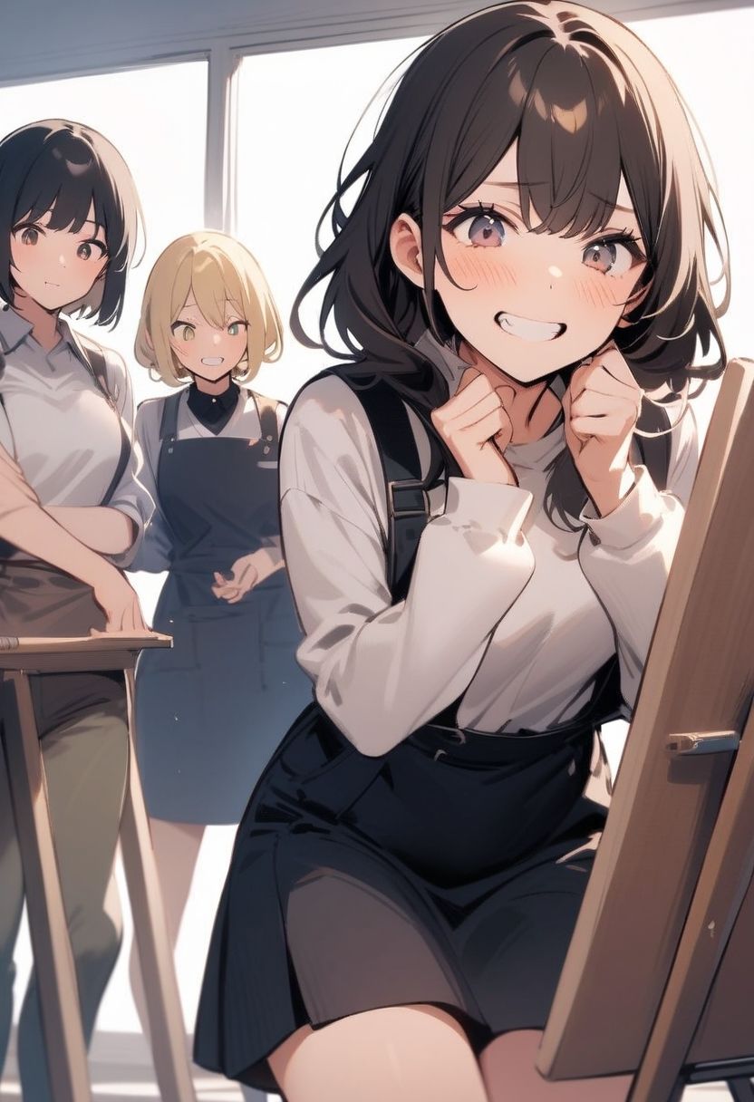 サンプル画像3:有栖川アリサのCFNM体験談 女子美大でヌードモデル！大勢の女子大生に小さな包茎チンポを笑われてしまう羞恥と屈辱のデッサン授業！(CFNM女学園) [d_614774]