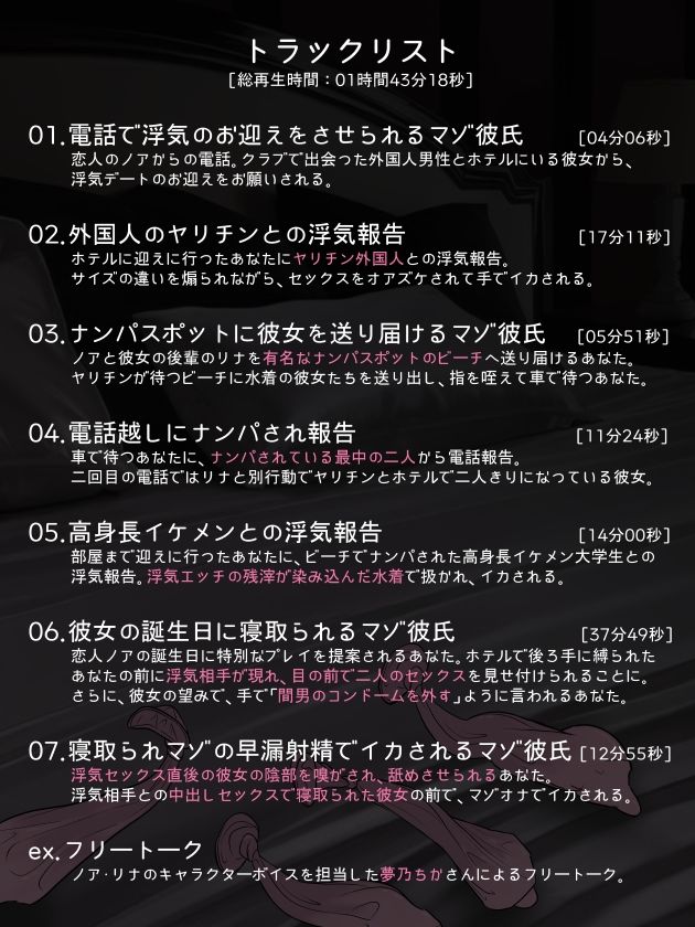 サンプル画像2:ゆるふわ彼女とマゾ彼氏―浮気デートの送迎＆お財布係にさせられ、セックス禁止の寝取られ報告で処理される都合のいいマゾ彼氏くん(YAO) [d_615819]