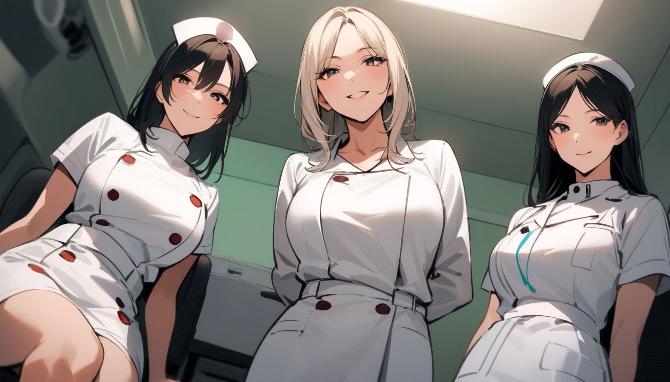 サンプル画像4:クールな美人女医が短小包茎のお子様チンポを優しく言葉責め…！大勢の女性が見ているのに惨めに射精…！ M男向けCFNMボイス作品  恥ずかしい短小包茎診察  美人女医＆ナース編後編(CFNM女学園) [d_618327]