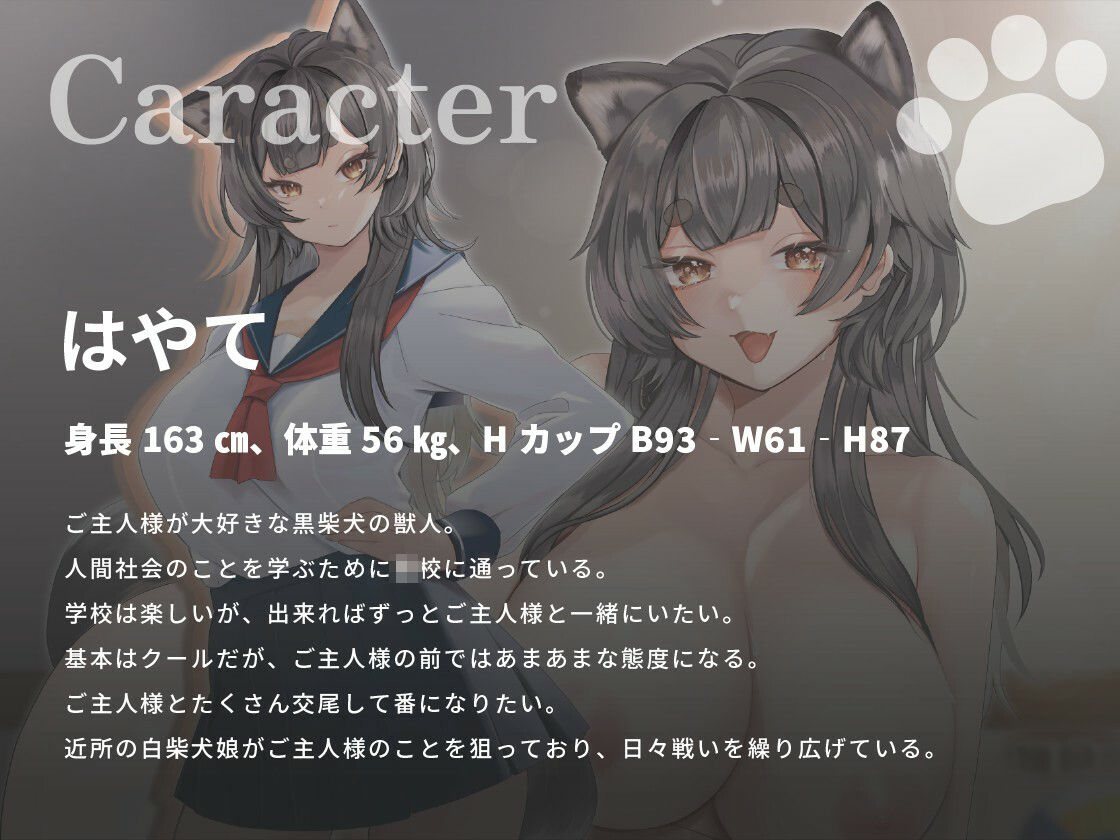 クール系黒柴犬JKはご主人様とあまあま孕ませ交尾をしたい【けもみみ/巨乳/中出し】 画像2