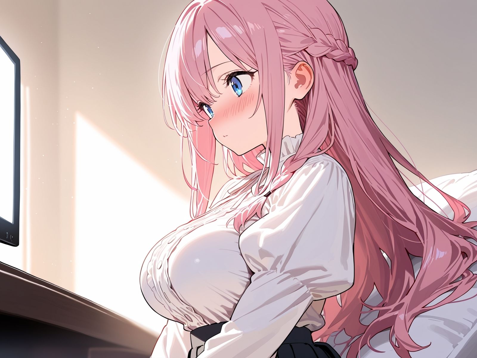 【オナニー実演】処女声優がアダルトビデオを観ながらオナニー!マッサージ中にエッチなことをされちゃう女の子のビデオを見ながら...... 画像1