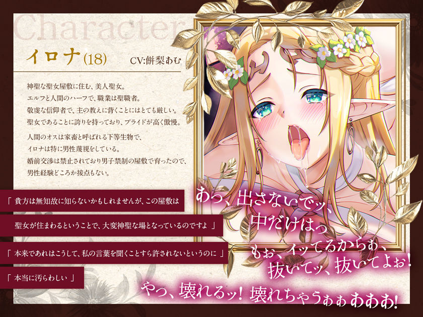 【分からせ特化】気高き聖女の処女まんこにオホオホ凌○中出し! 画像1