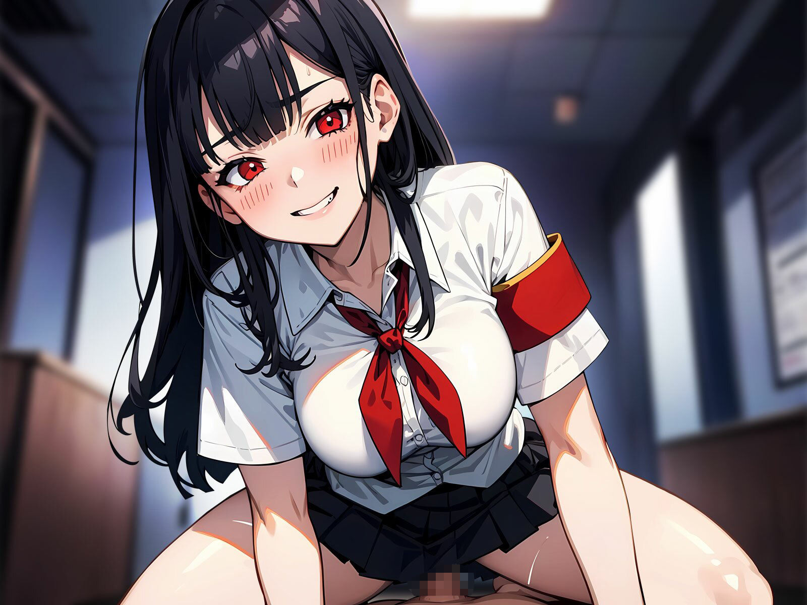 サンプル画像4:ドS風紀委員長の校則違反取り締り拘束調教〜高速杭打ちピストンで絶頂快楽M堕ち◯ちん〜(ちゃんとぴ発電所) [d_629564]