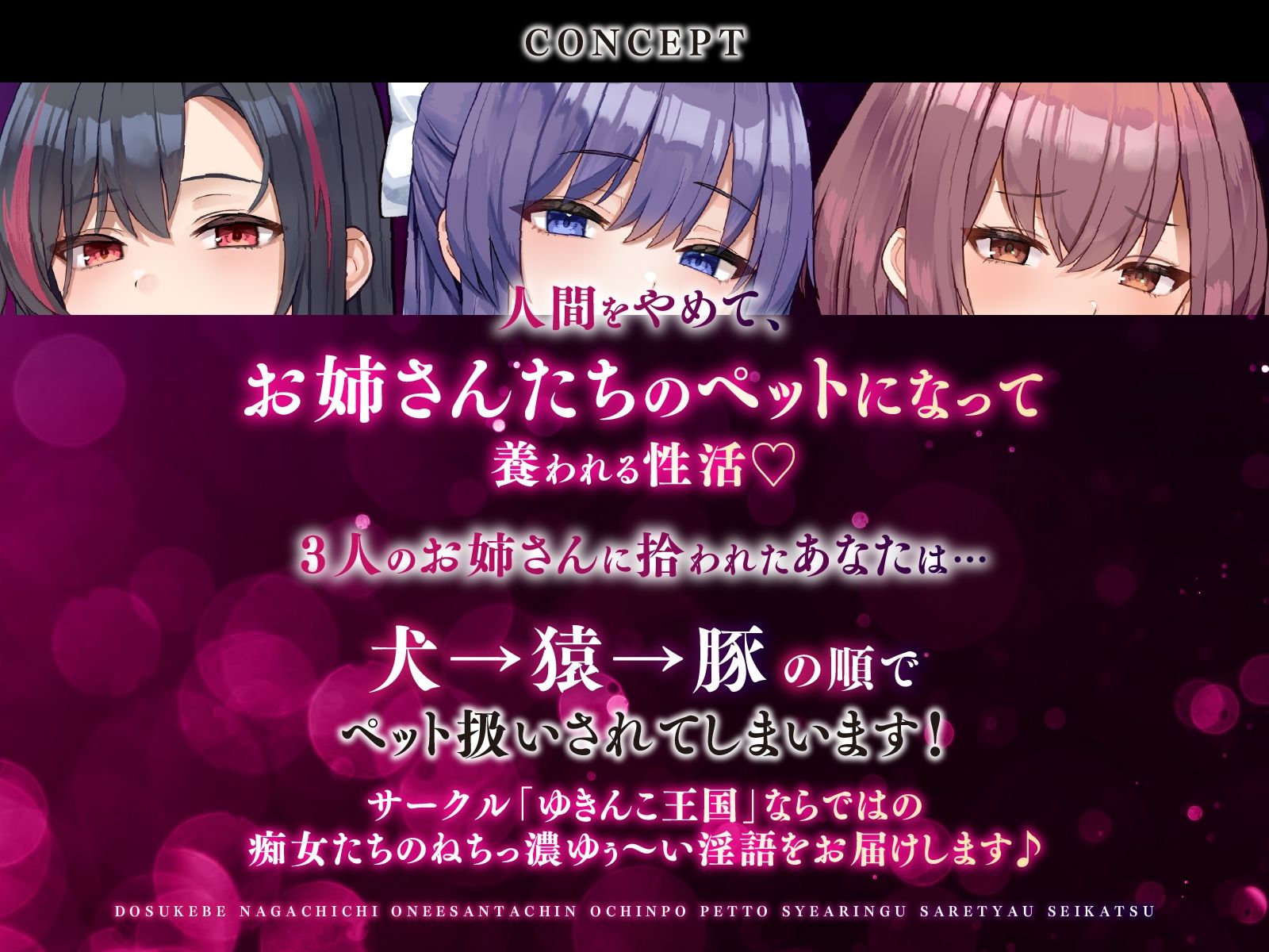 【大ボリューム3時間半】ドスケベ長乳お姉さん達におちんぽペットシェアリングされちゃう性活【耳元密着高速無声ささやき】 画像2