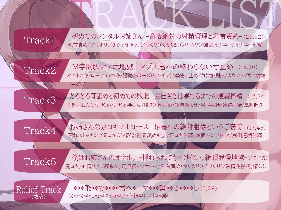 サンプル画像3:【マゾ堕ち・快楽調教】 レンタルお姉さんの徹底射精管理 〜あなたを躾ける射精マネジメント〜※SE強化※(三色だんご屋) [d_645015]